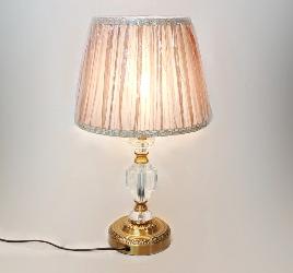 Vintage Bedside Table Lamps With Glass Metal Base