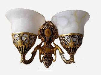 Antique Wall Lamp With Frosted Glass 
