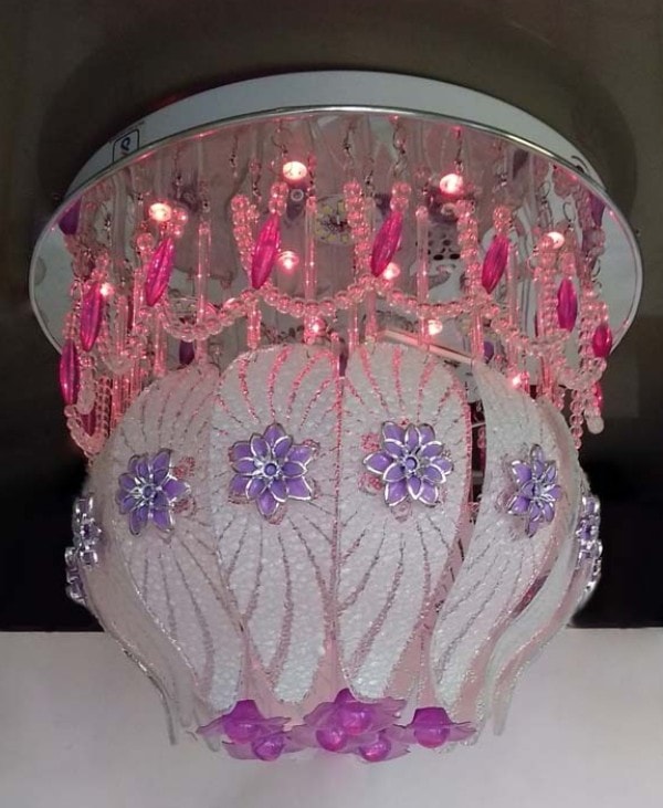 Crystal Chandelier With Music System Bluetooth Multi Color Led