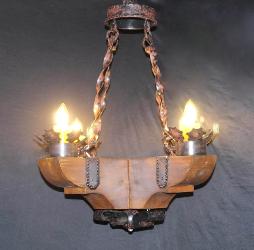 Wooden Antique Design Candle Chandelier
