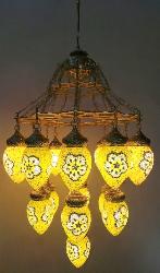 Oval Shape Design Mosaic Glass Lamp Pendant Chandelier