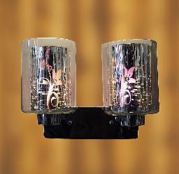 Double 3D Glass Shade Wall Lamp For Home Interior Decoration Lighting