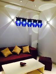 Blue Glass Lamp Pendant Lighting Chandelier For Dining Room 