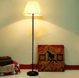 Modern Design With Fabric Shade Tall Floor Lamp Light For Bedroom and Hall