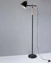 Stylish tall Standing Lamp With Black Marble Base And Foot Switch