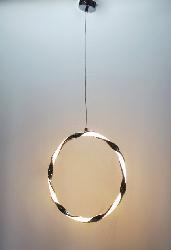 Round Twisted Stainless Steel Finish High Power LED Pendant Light 