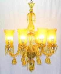 Colorful Glass Lamp Antique and Italian Design Chandelier