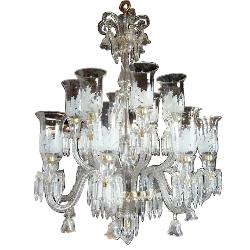 Premium Quality Indian Design Lead Crystal Glass Candle Holder Chandelier