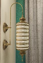 Mughal Design Ancient Cylindrical Wall Lamp 