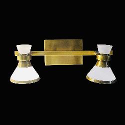 Modern Brass Finish Acrylic 2 Shade LED Picture Light