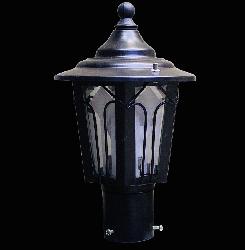 Black Finish Home and Hotel Main Door and Roof Pillar Post Lamp