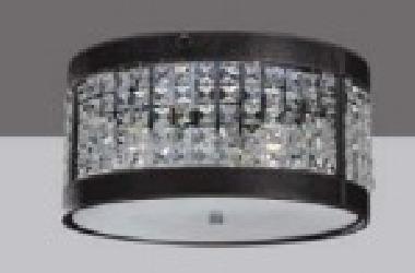 New Diyas Faux Leather Crystal Ceiling Light