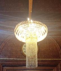 The Gold Finish Metal Body and Crystal Pendant Chandelier For Hotel and Hall Decoration Lighting Chandelier