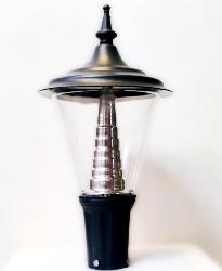 Modern Design Gray Finish Outdoor Pillar Post Lamp With LED Light 
