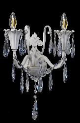 White Finish Metal Royal Design Candle Holder Italian Design Wall Decor Light Lamp