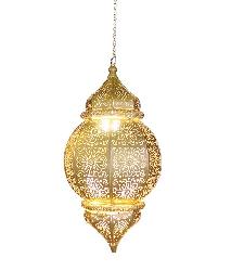 Big Size Golden Finish Mughal Style Pendant Light For Cafe and Restaurant Decoration