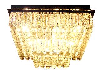 The Jhoomarwala Customize Double Step Crystal Design Ceiling Mount Chandelier For Home Decoration