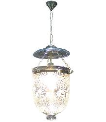 The Clear Glass Printed Flower Design Indian Customize Hanging Light Chandelier