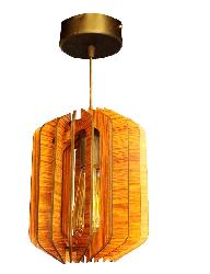 Modern Wood Cage Design Pendant Light For Home and Cafe