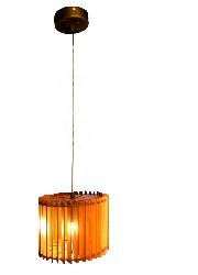 Wood Drum Pattern Modern Hanging Light For Cafe Decoration and Dining Room