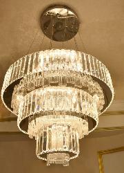 The Luxury and Modern Design Crystal Ring Pendant  Chandelier For Living Room and Dining Room