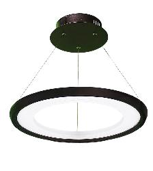 The Brown Finish Metal Body and Round Shape Acrylic Material Ring Pendant With High Power LED Light For Dining Room and Living Room