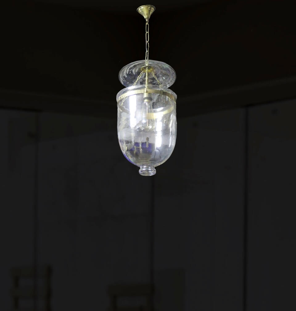 Hundi metal & glass pendant hotsell