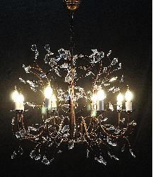 The Rustic Finish Full of Crystal Made Italian Chandelier 