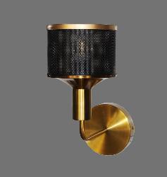 The New Round Shape Golden and Black Finish Metal Wall Sconce