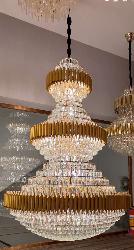 The New Golden Frame Crystal Made Chandelier 