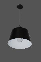 The Matte Black Color Finish Single Hanging Lamp 