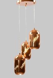 Cylindrical Shape 3D Printed Modern and Special design three light hanging 