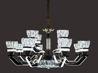 New Flower Design Crystal Decor Pendant Chandelier With High Power LED Light