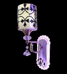 The Flower Printed Design Double Glass Lamp Shade Wall Sconce Lamp For Your Bedroom