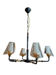 The Modern Design Black Body And Golden Finish   Metal Chandelier For Home And Office