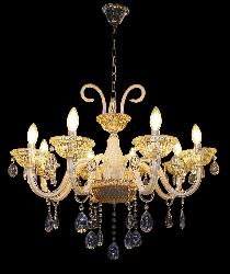 The Beautiful Brown Color Finish Glass and Shiny Crystal Pendant Design Home Decorative Italian Chandelier 