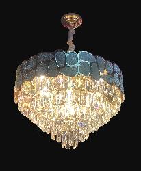 The New Modern Shiny Crystal Silver and Golden Body Pendant Chandelier For Home And Guest House .