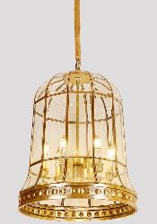 The Big Size Unique Shape Design Brass and Glass Made Hanging Light Chandelier For Your Dining Room and Hall Decoration