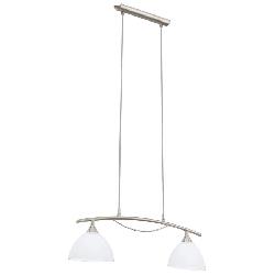 Modern White Glass  and Silver Finish  Body Pendant Hanging For Office.
