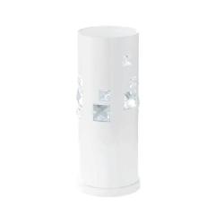 White Color SS And Crystal Table Lamp