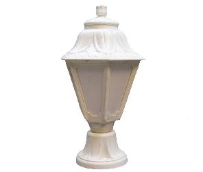The White Milky Finish Modern Victorian Shape Design Gate Light Lamp