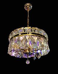 THE WHITE STONE SHINY AND GOLDEN CRYSTAL DECORATIVE HANGING CHANDELIER FOR HOME.