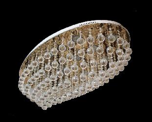 The Indian Customize Oval Shape and Crystal Decor Design Home Decor Lighting Ceiling Mounted Chandelier For Your Living Room and Drawing Room