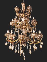 The Big Size Attractive Look Italian Style Crystal Chandelier With Golden Finish Body For Home And Decor 