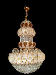 This is golden design maharaja chandelier for hotel and bhavan 