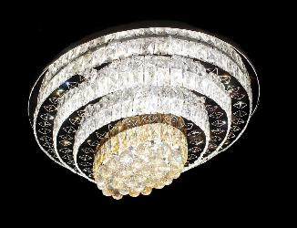 Modern Crystal Decor Design Ceiling Fixture Chandelier With Multi Colors LED Light and Remote Operated System