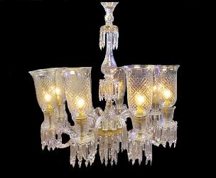 The Indian Design 8 Glass Lamp Victorian Style Antique Design Glass and Crystal Made Chandelier For Home and Hotel Lighting and Decoration