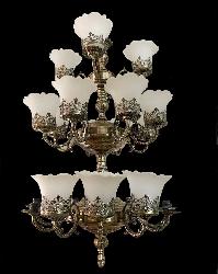 The Large Size Antique Design Brass Finish Chandelier For Your Home