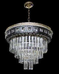 New Round Shape Black and Golden Finish and Luxury Crystal Decor With Bluetooth and Multi Colors LED Light Ceiling Pendant Chandelier