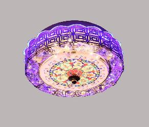 The Small Size Ceiling Mount Chandelier With Blue Colors LED Light